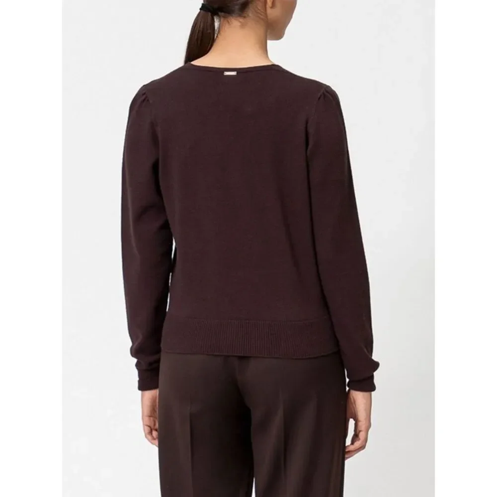 Twinset Women Cropped V-Neck Twinset Jumper In Viscose Blend With Ribbed Trims